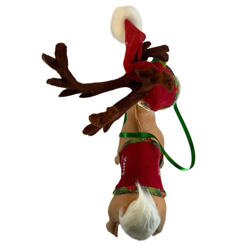 Annalee Christmas Reindeer 12” Santa Hat Holiday New - Picture 7 of 8